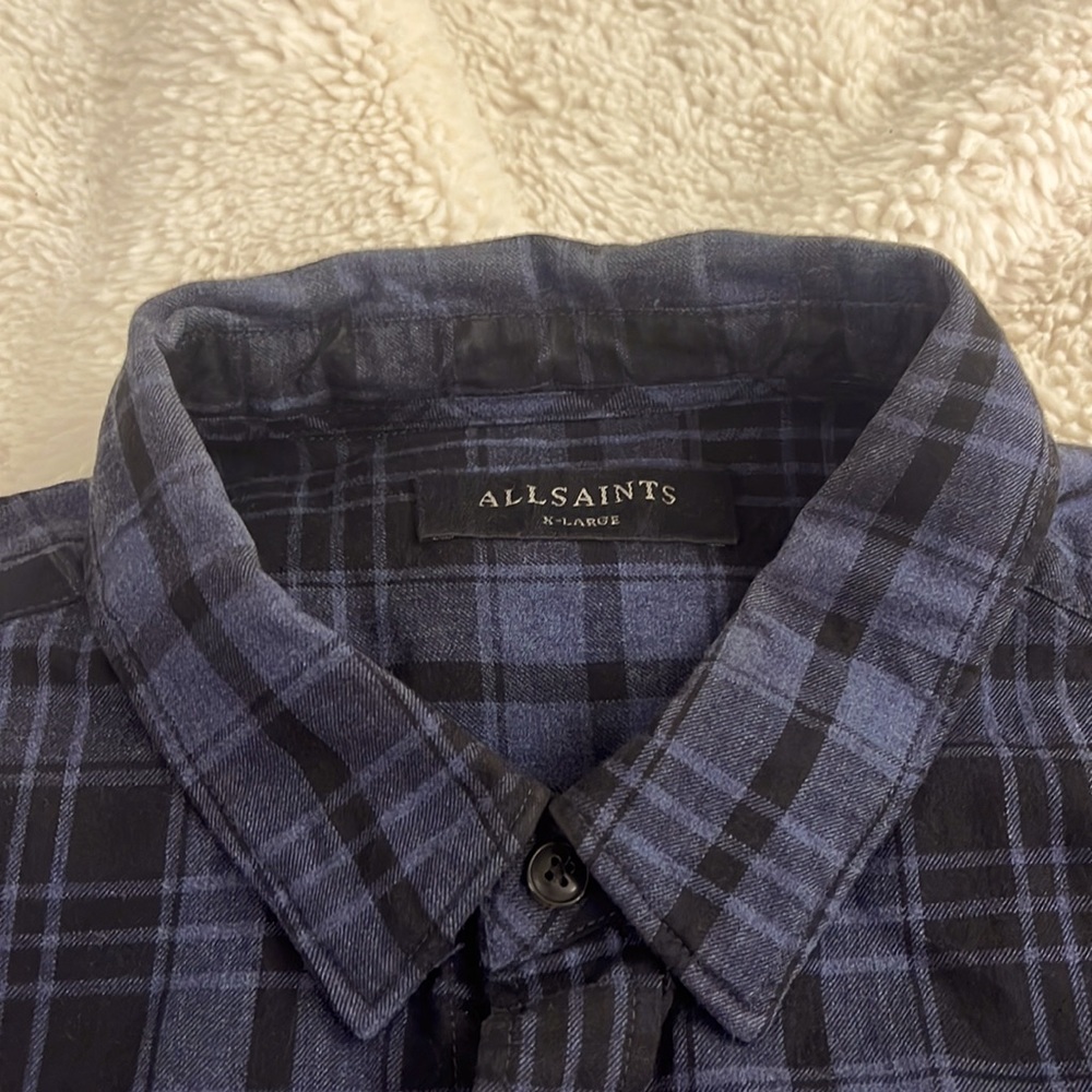 All Saints XL Flannel Button Down
